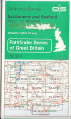 Ordnance Survey OS Map 1:25,000 Pathfinder Sheet TV 49/59/69 Eastbourne