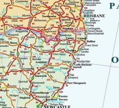 Australia Road map with details 91x61cm poster AU Australian Made