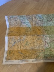 Johnston’s Readyfold Coloured Touring Cloth Map Section 13 Liverpool Blackpool