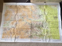 Bartholomew Map West Riding Yorkshire Leeds Vintage 70s 1972 Paper ½” FreePostUK