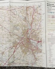 Ordnance Survey Landranger Second Series Map 128 Derby And Burton Upon Trent