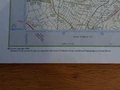 90s Ordnance Survey Map – UK, Peak District, Dark Peak, 1:25000, Fine Condition