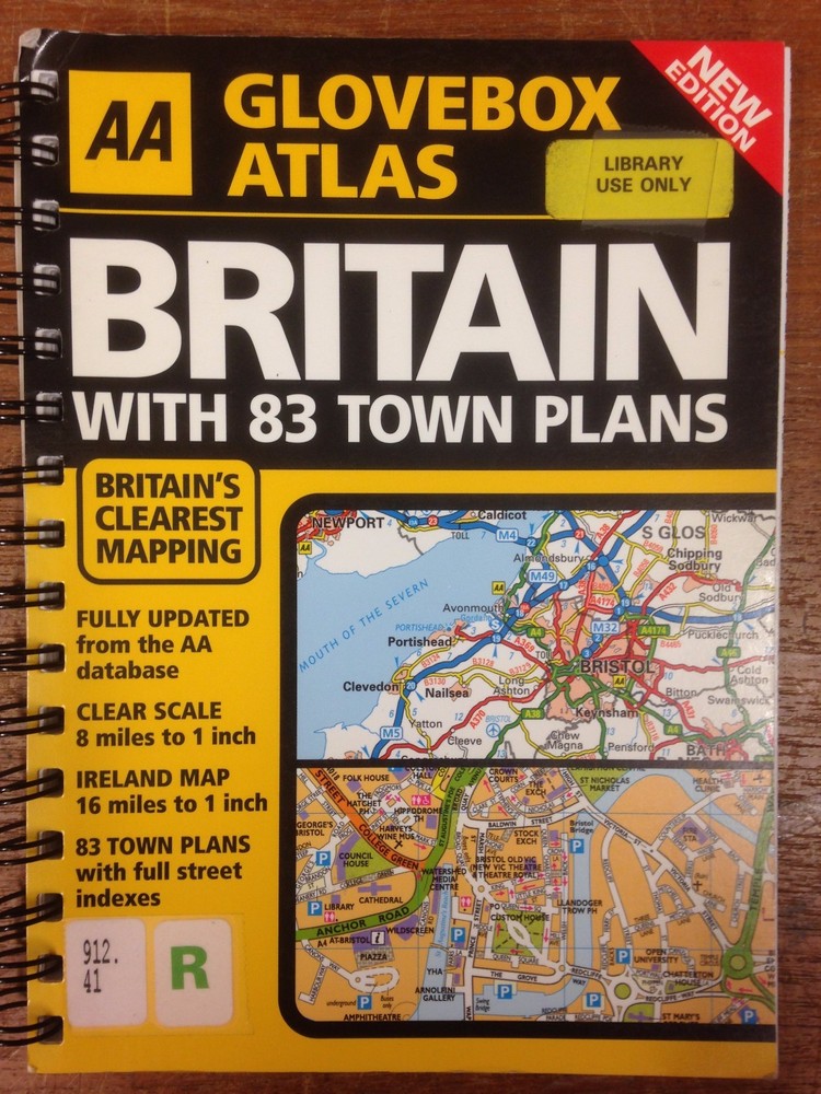 Britain: AA Glovebox Atlas Map