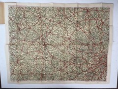 Vintage Geographia paper Map of Bucks, Oxford,Berks, Middlesex, no 13 1940’s