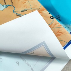 150cm*100cm Horizontal World Map Poster Wall Art Print with Flag English Unframe