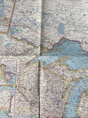 National Geographic Magazine Paper Map Of Central Canada 1963 Atlas Plate 24