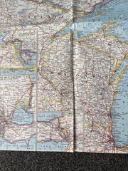 National Geographic Magazine Paper Map Of Central Canada 1963 Atlas Plate 24