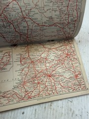 Vintage Geographia Road Map England & Wales 2/6 Salisbury Motoring Advert Map