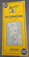 Michelin Map, No 205, ALLEMAGNE – GERMANY 1963 1:200 000