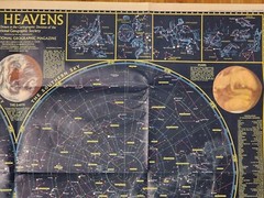 A Map of The Heavens, National Geographic, Folded Poster/Chart, 1970
