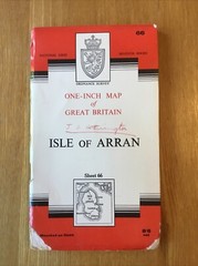 1960 Ordnance Survey One Inch Seventh Series Cloth Map 66 Isle Of Arran