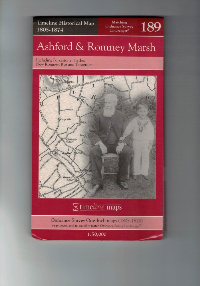 Ashford and Romney Marsh timeline map matching ordinance survey landranger
