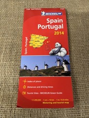 Michelin Spain Portugal Fold Out Map 2014 1:1000000 Motoring And Tourist