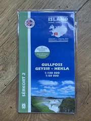 (Golden Circle) Gullfoss – Geysir – Hekla – Iceland Trekking & Driving Map 2