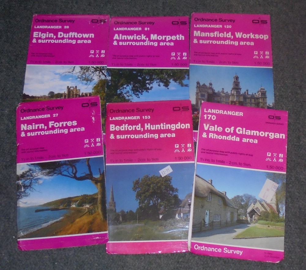 Ordnance Survey Landranger Series Maps, 1:50,000