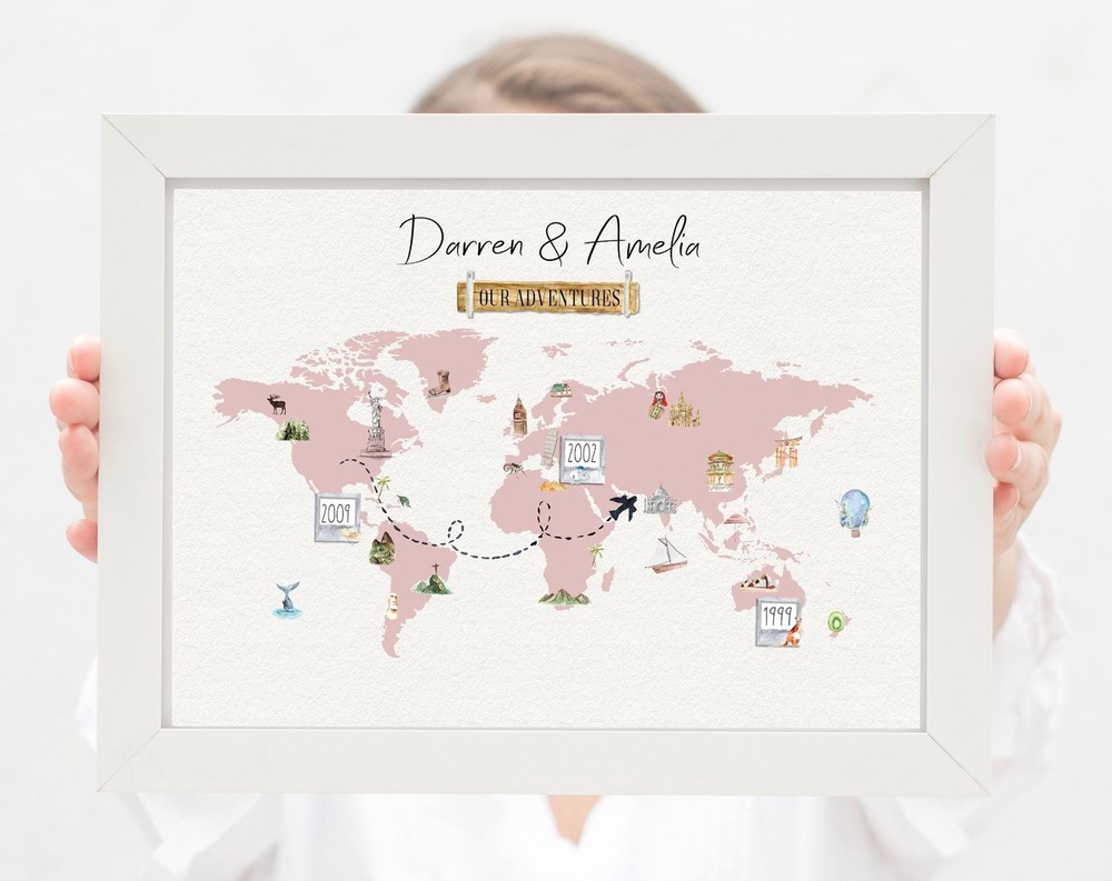 Couple travel map