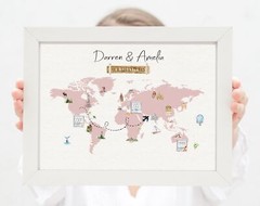 Couple travel map