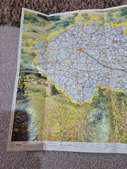 Rare Vintage Road Map Of Czechoslovakia 1981 With Campsites. Auto Kempinky CSSR