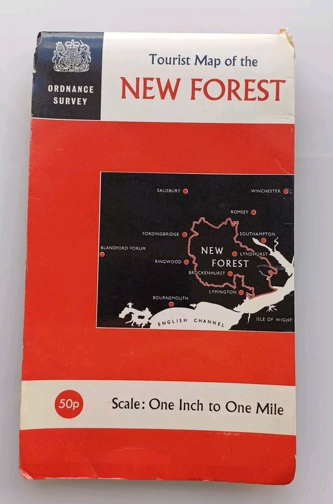 Ordnance Survey – One Inch Tourist Map of the New Forest – 1966