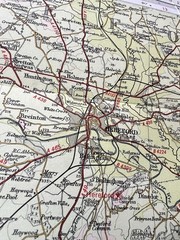 Bartholomew Map Wye Valley Hereford Vintage 70s 1971 Paper ½” Free Post UK