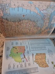 1966 World Atlas Scholastic Hammond Revised Edition Full Color Maps Brown HC