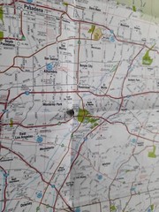 Southern California Disney AAA 1991 Automobile Club Road Map