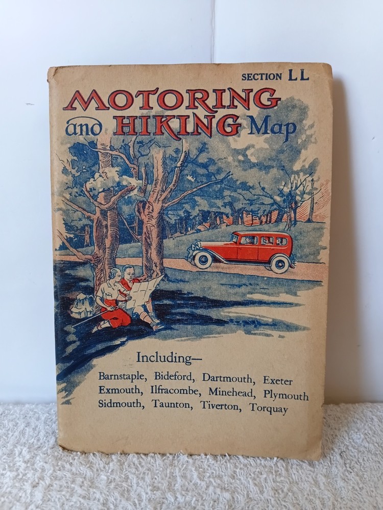 1930s Motoring And Hiking Map Sections (K) And (LL) London Homw Country Maps