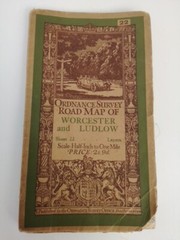 Vintage Ordnance Survey Cloth Map 22 Half Inch to 1 Mile Worcester & Ludlow GOOD