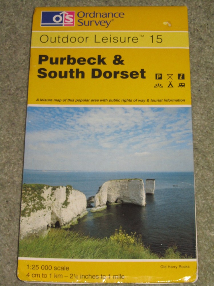 OS Ordnance Survey Outdoor Leisure 15 Purbeck & South Dorset – 1996