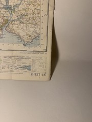 OS Ordnance Survey One Inch Cloth Map, Plymouth, no:187, 1961