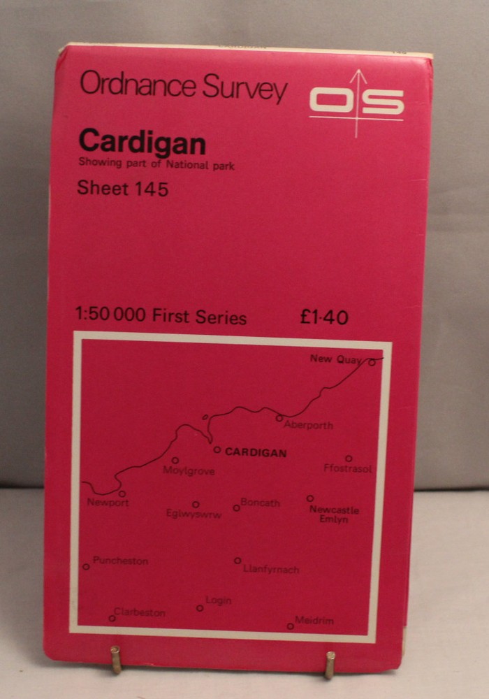 Ordnance Survey 1:50,000 Map – Cardigan, Sheet 145 – 1974