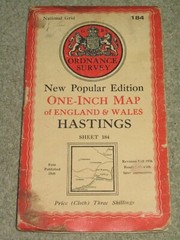 OS Ordnance Survey 1″ New Popular Edition sheet 184 Hastings – 1946 on cloth
