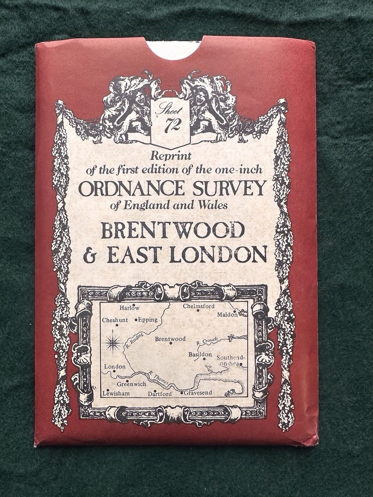 Ordinance Survey Map Reprint Brentwood and East London Sheet 72 Scale 1:63360