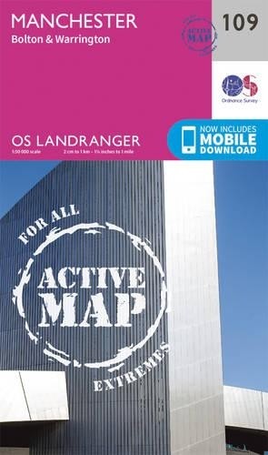 Manchester, Bolton & Warrington (Map) OS Landranger Active Map