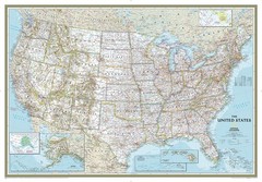 National Geographic United States Classic Enlarged Wall Map – Laminated (69.2…