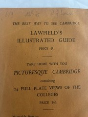 Plan Of Cambridge Uk Early 1950s. Some Creases. Light Pencil On Back See Photos