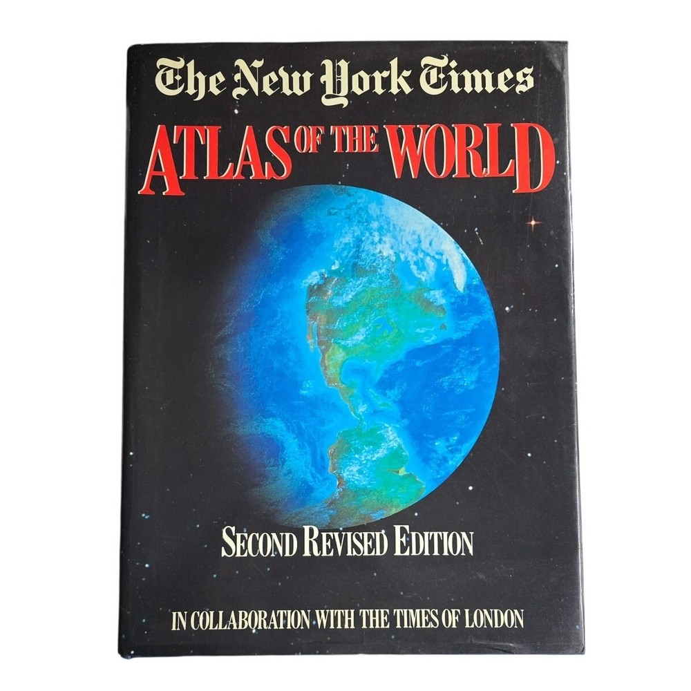 NY Times Atlas of the World 2nd Rev Ed 1989 HC