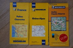 Lot of 13 Vintage Michelin France Maps VG to EXCELLENT CONDITION. SEE PHOTOS