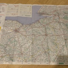 Michelin Map 55 Cane Paris Vintage France Road Map Sheet 55