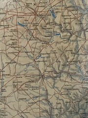 Ohio Shaded Relief Laminated Wall Map by Raven Maps & Images, 1991, 47″ x 44″
