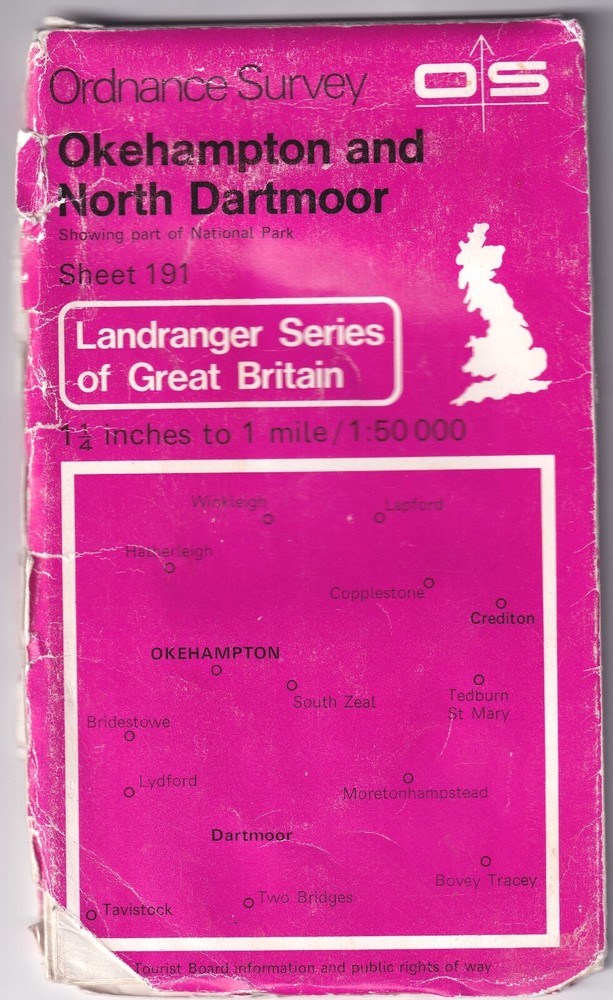 OKEHAMPTON & NORTH DARTMOOR – Ordnance Survey Landranger map