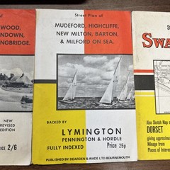 SOUTH COAST 1960s MAPS – 3 map bundle job lot New Milton Milford Swanage