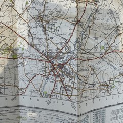 CAMBRIDGE & ELY Cloth Ordnance Survey Sixth Series One inch 1946 Sheet 135