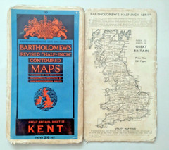 Kent Bartholomew’s Revised Half Inch Map Sheet 10 on Paper 1948