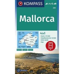 Spain Mallorca Majorca Kompass map 230 hiking, cycling, climbing driving + guide