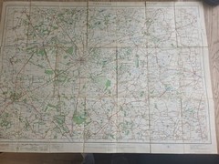 Ordnance Survey Thetford 1920 Sheet 76 Contoured Road Map