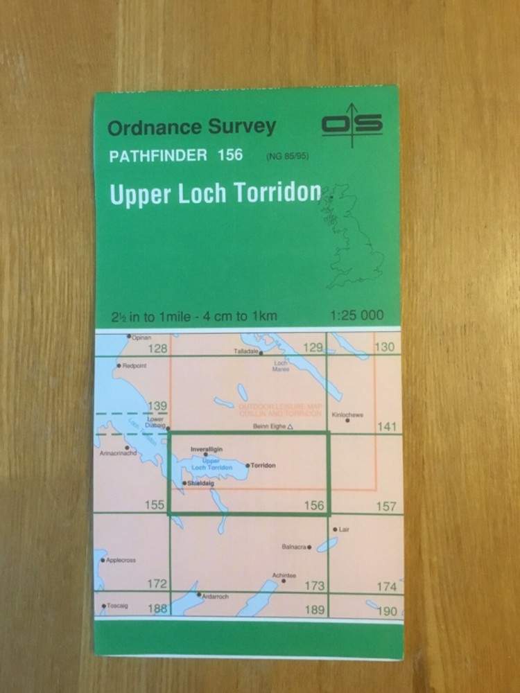 1992 Ordnance Survey Pathfinder Map 156 NG 85/95 Upper Loch Torridon