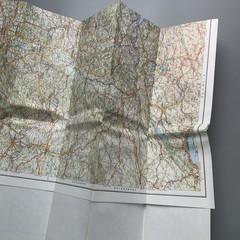 Germany Road Map 1980–81 Vintage Deutschland 1:800,000 Fold-Out Map