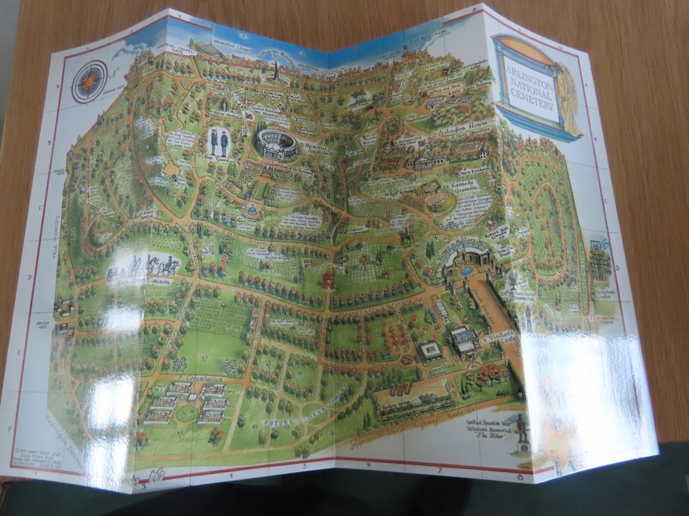 2 souvenir maps. washington dc and arlington cemetry.