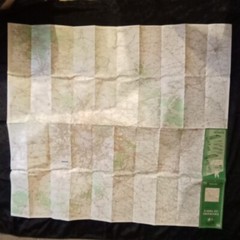 Michelin – 1967 – Foldable & Reversible Sheet Map 96 – Environs De Paris France